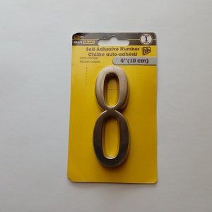 House Number #8  Satin Nickel Self-Adhesive